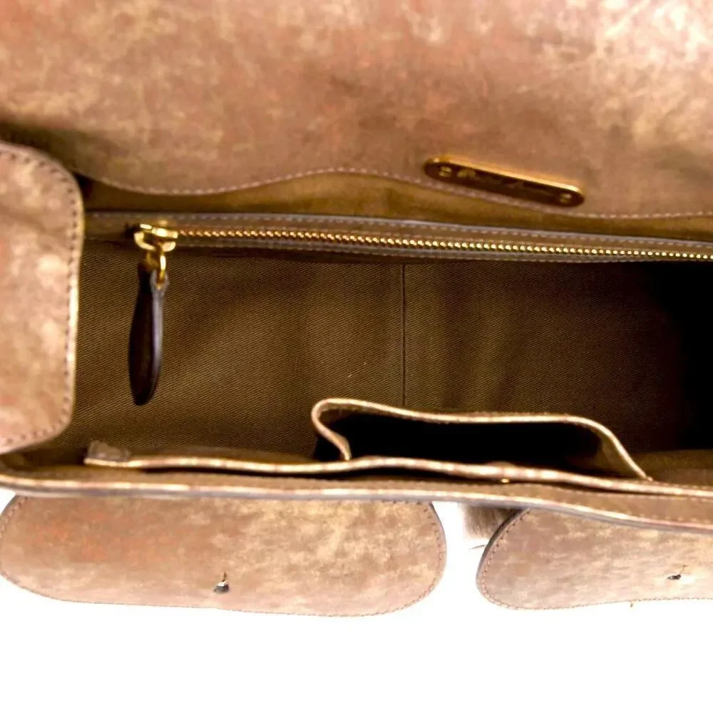 Ralph Lauren  Spring  2015 Collection Gold Luster Vachetta Hunting Messenger Bag